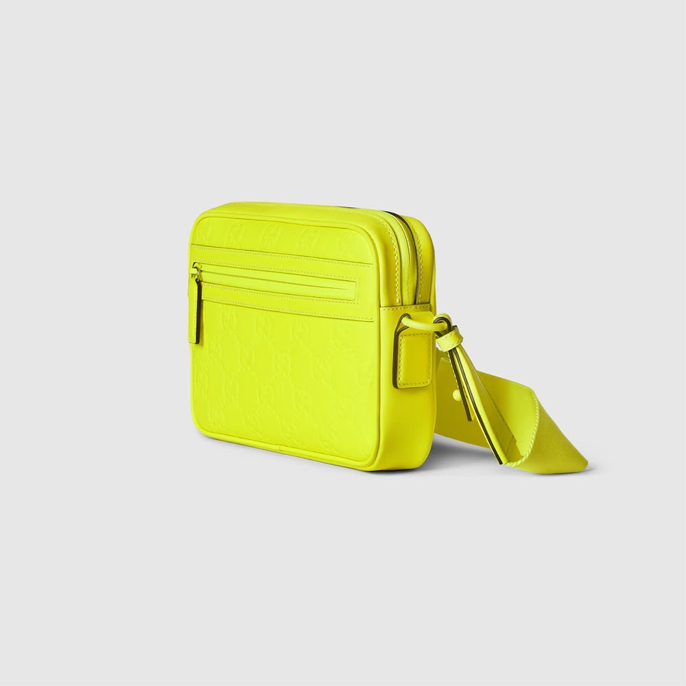 Gucci Yellow Crossbody Bag with Textured Monogram - Picture 4 of 16